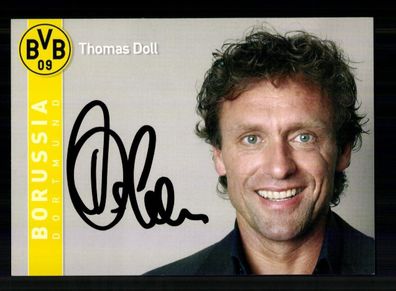 Thomas Doll Autogrammkarte Borussia Dortmund 2007-08 Original Signiert