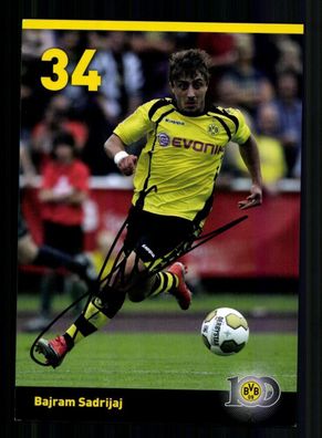 Bajram Sadrijaj Autogrammkarte Borussia Dortmund 2009-10 Original Signiert