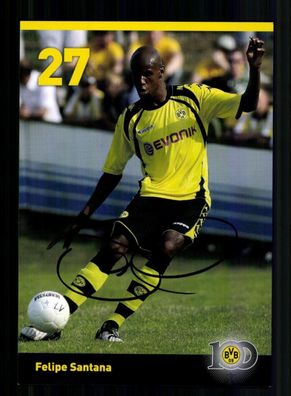 Felipe Santana Autogrammkarte Borussia Dortmund 2009-10 Original Signiert