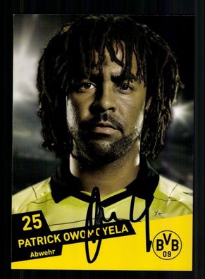 Patrick Owomoyela Autogrammkarte Borussia Dortmund 2010-11 Original Signiert