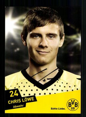 Chris Löwe Autogrammkarte Borussia Dortmund 2011-12 1. Karte Signiert