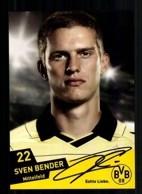 Sven Bender Autogrammkarte Borussia Dortmund 2011-12 1. Karte Signiert