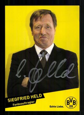 Siegfried Held Autogrammkarte Borussia Dortmund 2011-12 Original Signiert