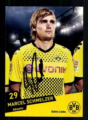 Marcel Schmelzer Autogrammkarte Borussia Dortmund 2011-12 Original Signiert