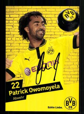Patrick Owomoyela Autogrammkarte Borussia Dortmund 2012-13 Original Signiert