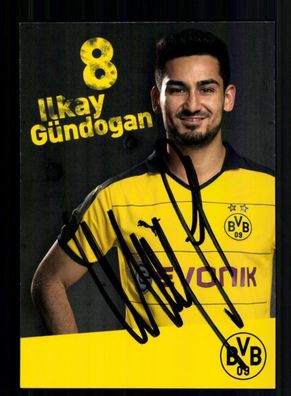 Ilkay Gündogan Autogrammkarte Borussia Dortmund 2015-16 Original Signiert