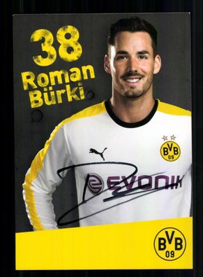 Roman Bürki Autogrammkarte Borussia Dortmund 2015-16 Original Signiert