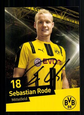Sebastian Rode Autogrammkarte Borussia Dortmund 2016-17 Original Signiert
