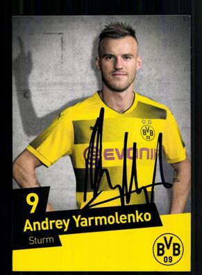 Andrey Yarmolenko Autogrammkarte Borussia Dortmund 2017-18 Original Signiert
