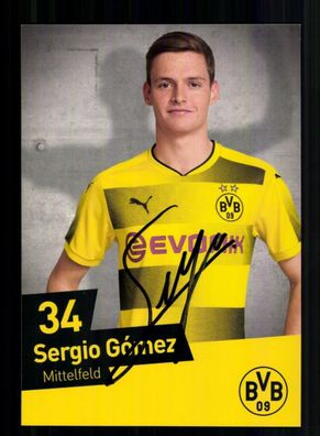 Sergio Gomez Autogrammkarte Borussia Dortmund 2017-18 Original Signiert