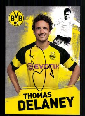 Thomas Delaney Autogrammkarte Borussia Dortmund 2018-19 Original Signiert