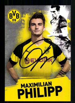 Maximilian Philipp Autogrammkarte Borussia Dortmund 2018-19 Original Signiert
