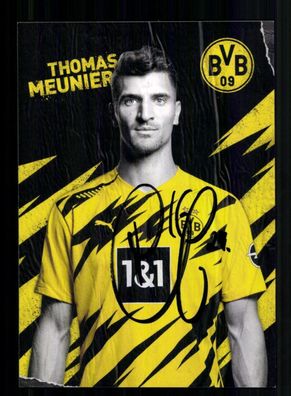 Thomas Meunier Autogrammkarte Borussia Dortmund 2020-21 Original Signiert