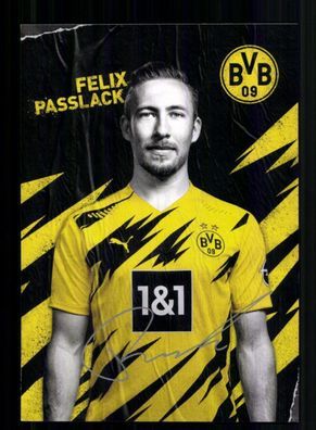 Felix Passlack Autogrammkarte Borussia Dortmund 2020-21 Original Signiert