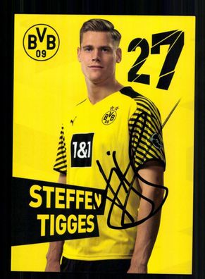 Steffen Tigges Autogrammkarte Borussia Dortmund 2021-22 Original Signiert