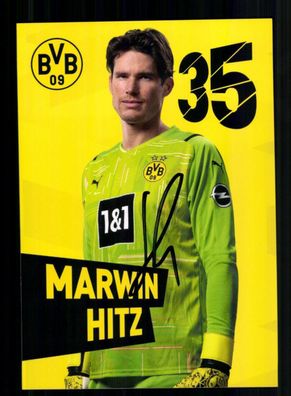 Marwin Hitz Autogrammkarte Borussia Dortmund 2021-22 Original Signiert