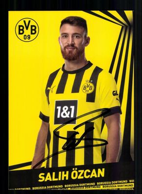 Salih Özcan Autogrammkarte Borussia Dortmund 2022-23 Original Signiert