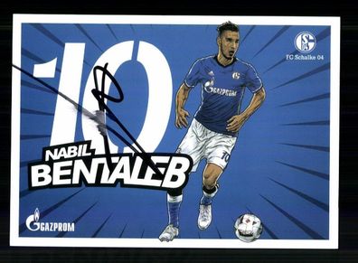 Nabil Bentaleb Autogrammkarte FC Schalke 04 2016-17 Original Signiert