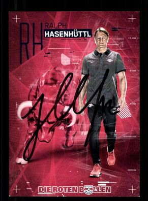 Ralph Hasenhüttl Autogrammkarte RB Leipzig 2016-17 Original Signiert