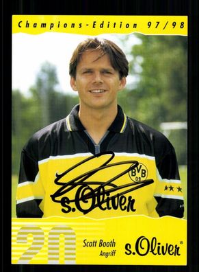 Scott Booth Autogrammkarte Borussia Dortmund 1997-98 Original Signiert