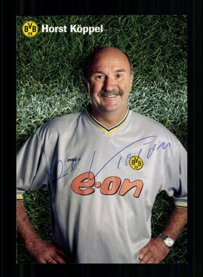 Horst Köppel Autogrammkarte Borussia Dortmund 2001-02 Original Signiert