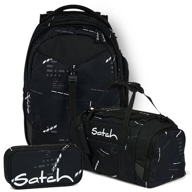 satch Set aus match + Schlamperbox + Sporttasche, Ninja Matrix, Mädchen & Jungen