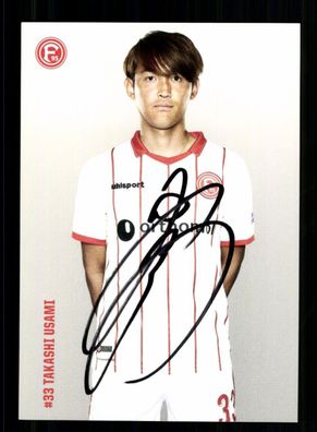 Takashi Usami Autogrammkarte Fortuna Düsseldorf 2017-18 Original Signiert