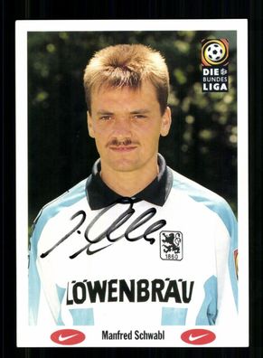 Manfred Schwabl Autogrammkarte TSV 1860 München 1996-97 Original Signiert