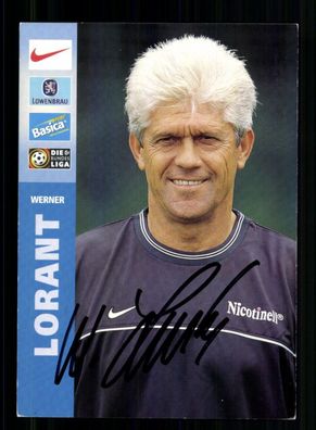 Werner Lorant Autogrammkarte TSV 1860 München 1999-00 Original Signiert