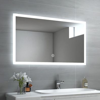 EMKE® Badspiegel mit LED Beleuchtung Wandspiegel Badezimmerspiegel Lichtspiegel