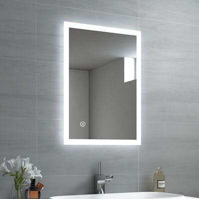 EMKE® Badspiegel mit LED Beleuchtung Wandspiegel Badezimmerspiegel mit/ ohne Touch