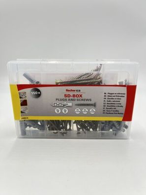 150x Fischer Dübel und Schrauben SD-BOX Mischbox Heimwerken NEU&OVP Bauen Bohrer