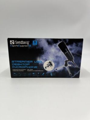 Sandberg Streamer USB Tischmikrofon NEU&OVP Tonaufnahmen & Gaming Youtube Twitch