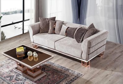 Sofa 3 Sitzer Moderne Couch Sofas Design Sofa Dreisitzer Sitz neu braun