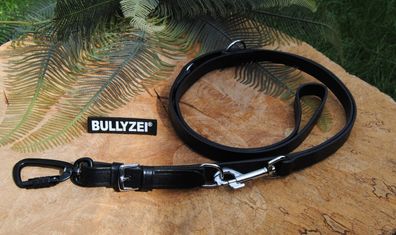 Lederleine verstellbar 2m x 18mm Twist-Lock Collie Retriever Beagle Husky Boxer