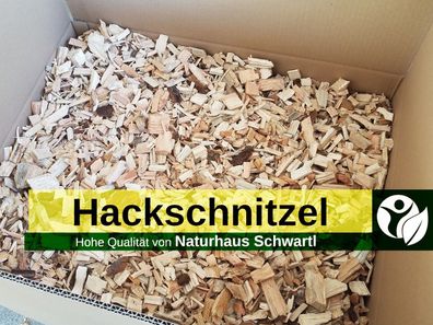 Premium 120 Liter Hackschnitzel Holzhackschnitzel Fichte Buche Mulch Garten