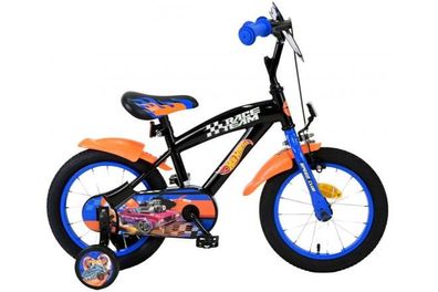 Hot Wheels Kinderfahrrad - Jungen - 14 Zoll - Schwarz Orange Blau