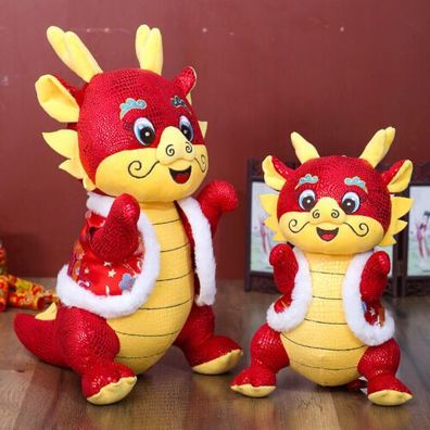 Drache Sternzeichen Plüschtiere Tang Kostüm Drachenpuppe Entzückendes Stofftier mit