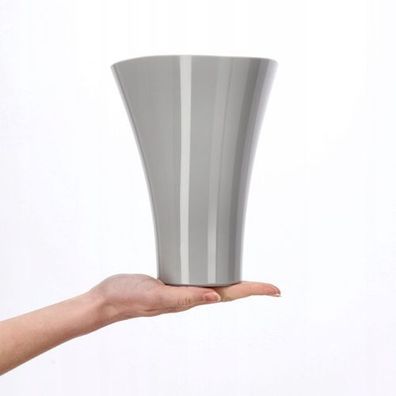 KADAX Blumentopf aus Kunststoff, Blumentopfschutz, 16.5 cm, Grau