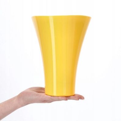 KADAX Blumentopf aus Kunststoff, Blumentopfschutz, 16.5 cm, Gelb