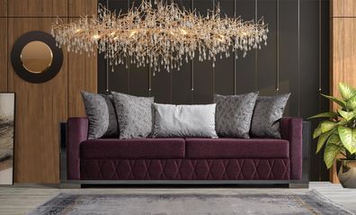 Moderne Couch Sofas Design Sofa Dreisitzer Sitz Burgund Sofa 3 Sitzer