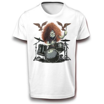 Rothaariges Schlagzeuger Musik T-Shirt Baumwolle Schlagzeug Drummer Trommel Lustig