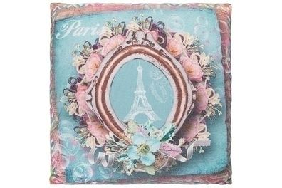 Kissen Pink Paris Baumwolle&Polyester Bunt