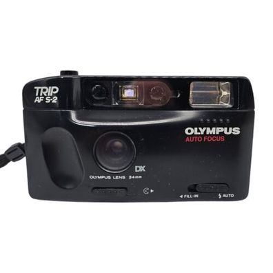 Olympus Trip AF S-2 Analoge Point&Shoot Kamera Schwarz Camera Funktioniert