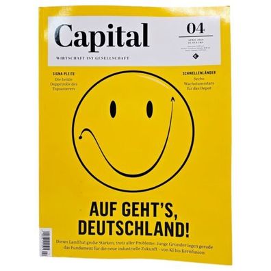 Capital Zeitschrift April 04/2024 Aktuelle Ausgabe Auf geht's Deutschland