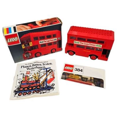 LEGO Classic Town London Bus 384 Retro 1973 Modell Legoland Komplett OVP