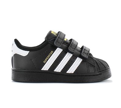 adidas Originals Superstar CF1 - Kinder Schuhe mit Klettverschluss Schwarz EF4843