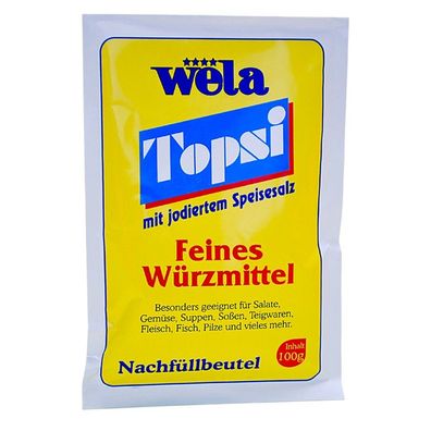 WELA - Topsi Nachfüllbeutel 100 g mit jodiertem Speisesalz