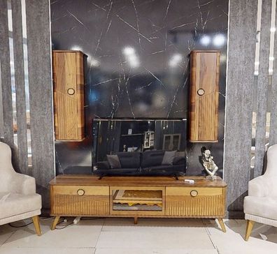 Stilvoller Hellbrauner TV-Lowboard Designer RTV Wohnzimmer Sideboard