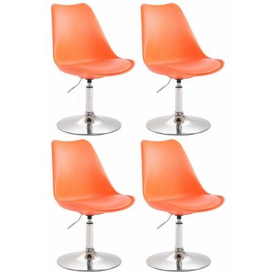 4er Set Esszimmerstühle Maverick C Kunststoff (Farbe: orange)